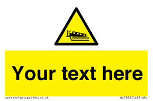 Custom warning grounding narrow boat on lock cill